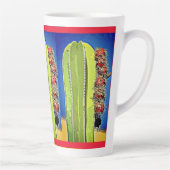 Stove Pipe Cactus in Bloom Latte Tasse (Rechts)