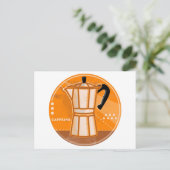 Stove Top Espresso Toptopf Retro Postkarte (Stehend Vorderseite)