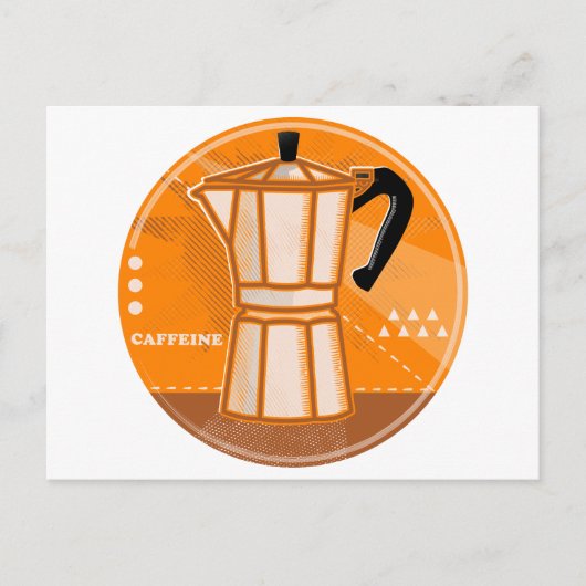 Stove Top Espresso Toptopf Retro Postkarte (Vorderseite)