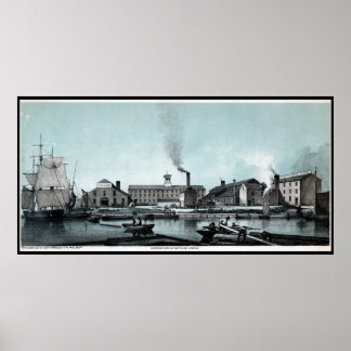 Stove Works Factory Wharf Philadelphia PA Print Poster