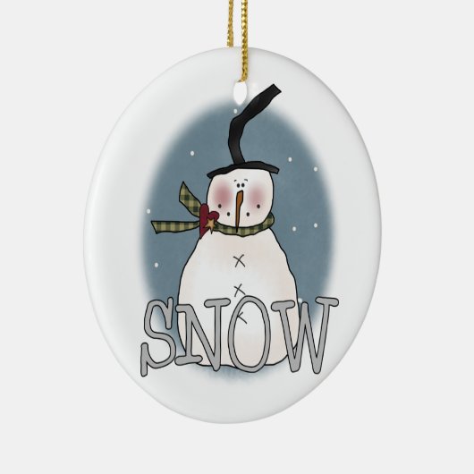 Stovepipe Hat Snowman Keepake Ornament (Rechts)