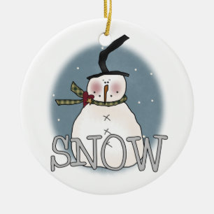 Stovepipe Hat Snowman Keepake Ornament