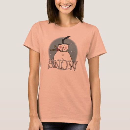 Stovepipe Hat Snowman T-Shirt (Vorderseite)
