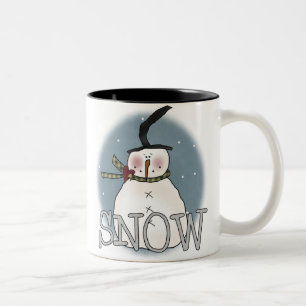 Stovepipe Hat Snowman Zweifarbige Tasse