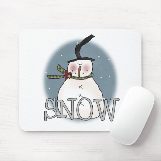 Stovepipe-Hut-Schneemann Mousepad (Mit Mouse)
