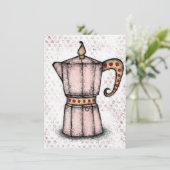 Stovetop Espresso Maker Grußkarte Karte (Stehend Vorderseite)