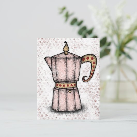 Stovetop Espresso Maker Postcard Postkarte (Stehend Vorderseite)