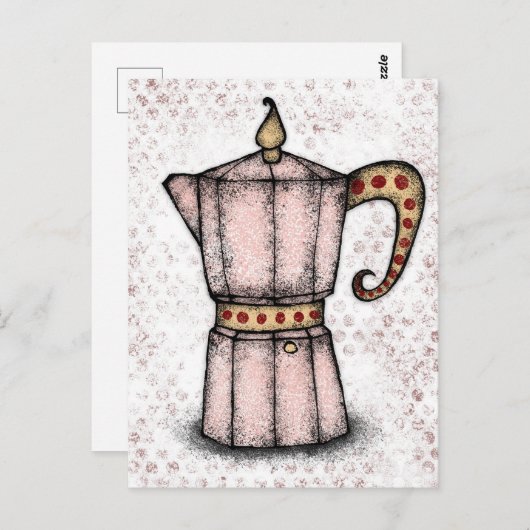 Stovetop Espresso Maker Postcard Postkarte (Vorne/Hinten)