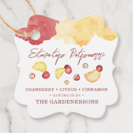 Stovetop Potpourri Favor Tags Geschenkanhänger