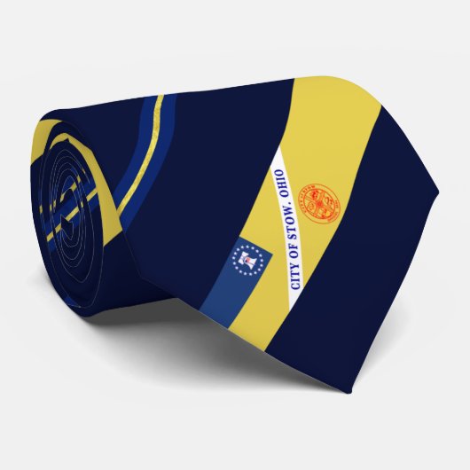 Stow (Ohio) Stadtflagge Neck Tie Krawatte (Gerollt)