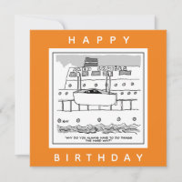 Stowaways auf einem Kreuzfahrtschiff-Cartoon