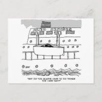 Stowaways auf einem Kreuzfahrtschiff Postkarte