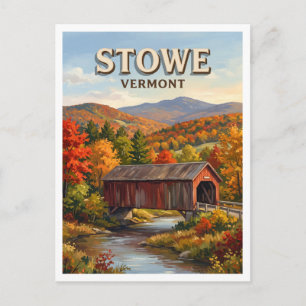 Stowe Covered Bridge Vermont Postkarte