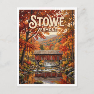 Stowe Herbststrom Vermont Postkarte