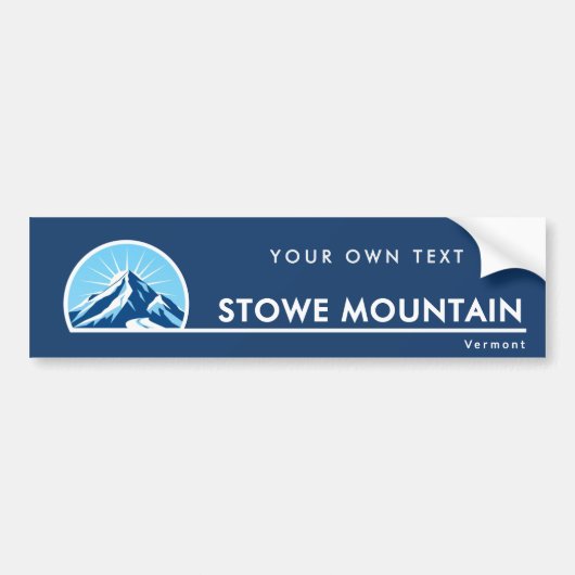 Stowe Mountain Vermont mountain Bumper Sticker Autoaufkleber (Vorne)