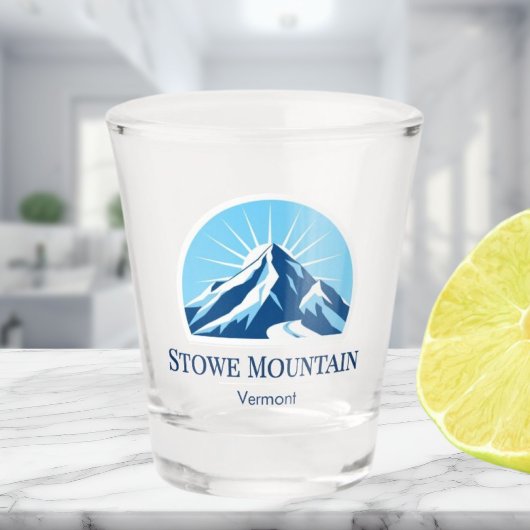 Stowe Mountain Vermont Skigebiet Schnapsglas