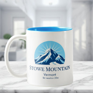 Stowe Mountain Vermont Skigebiet Souvenir Zweifarbige Tasse