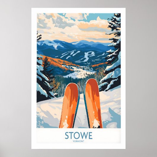 Stowe Valley Ski-Wandkunst 1 Poster (Vorne)