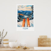 Stowe Valley Ski-Wandkunst 1 Poster (Küche)