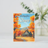 Stowe, Vermont – Autumn Foliage vintage Postkarte (Stehend Vorderseite)