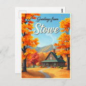 Stowe, Vermont – Autumn Foliage vintage Postkarte (Vorne/Hinten)