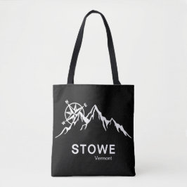 Stowe Vermont Black Shoulder Tote Tasche