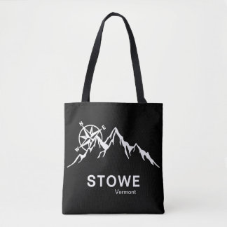 Stowe Vermont Black Shoulder Tote Tasche