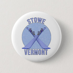 Stowe, Vermont Button