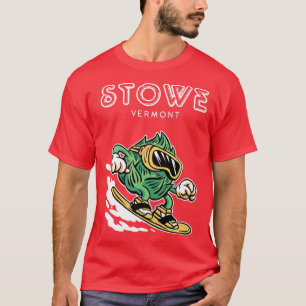 Stowe Vermont Funny Snowboarden Bierhops T-Shirt