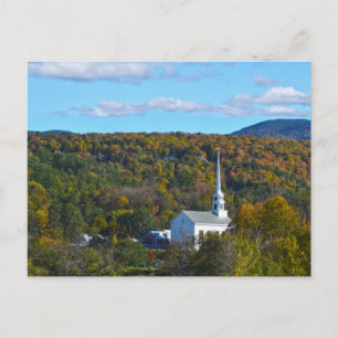 Stowe, Vermont, Gemeindekirche im Herbst Postkarte