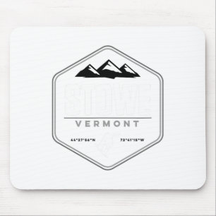 Stowe Vermont Grafik Vintage Snowboard T-Shirt Mousepad