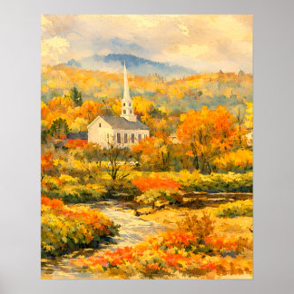 Stowe Vermont Herbst Poster