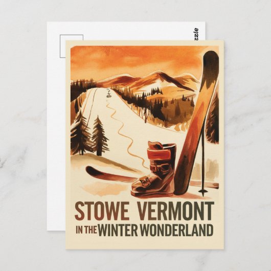 Stowe Vermont im Winterwunderland Postkarte (Vorne/Hinten)