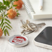 Stowe Vermont Schlüsselanhänger für graue Snowboar (Seite)