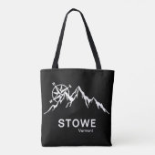 Stowe Vermont Schwarze Schultertasche Tasche (Rückseite)