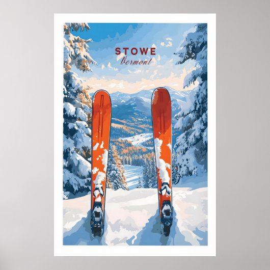Stowe Vermont Ski Druck 1 Poster (Vorne)