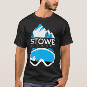 Stowe Vermont Skifahren Schnee bedeckter Berg T-Sh T-Shirt