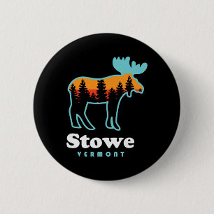 Stowe Vermont Skigebirge Stowe Vt Elch  Button