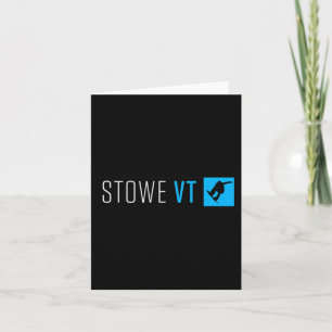 Stowe Vermont Snowboard Box Type Karte