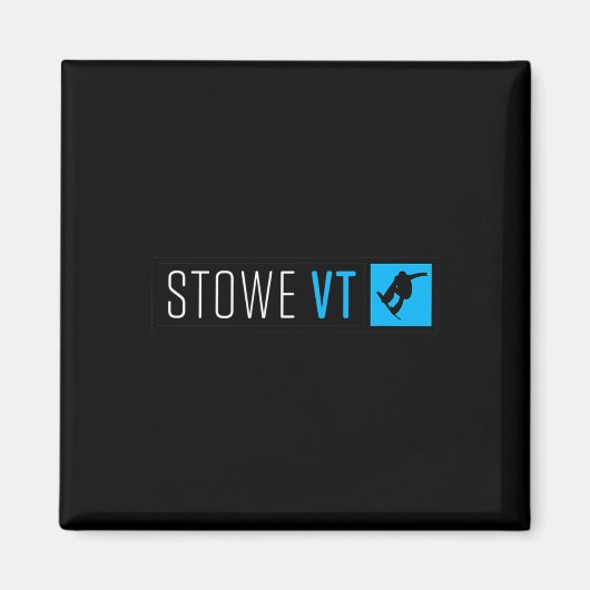 Stowe Vermont Snowboard Box Type Magnet (Vorne)