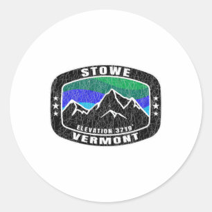 Stowe Vermont T Shirt Skiraum T-Shirt Ski Sn Runder Aufkleber