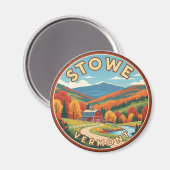 Stowe Vermont Travel Magnet (Vorderseite/Rückseite)