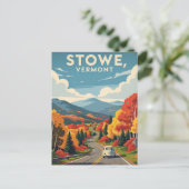 Stowe Vermont Travel Postkarte (Stehend Vorderseite)