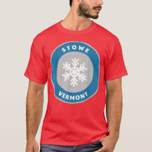 Stowe Vermont VT Winter Schnee Schneeflocken Abzei T-Shirt