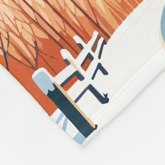 Stowe Vermont Winter Vintag Fleecedecke (Ecke)