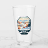 Stowe Vermont Winter Vintag Glas (Vorderseite)