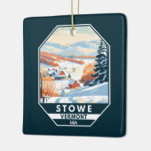 Stowe Vermont Winter Vintag Keramikornament (Links)
