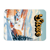 Stowe Vermont Winter Vintag Magnet (Horizontal)
