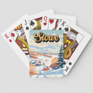 Stowe Vermont Winter Vintage Spielkarten