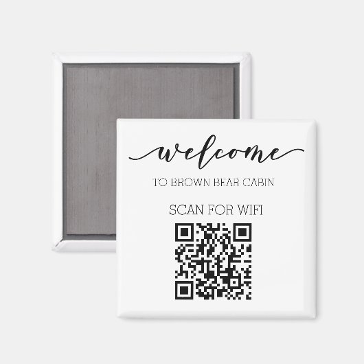 STR Guide QR Code Informationen WIFI Vermietung Magnet (Vorderseite/Rückseite)